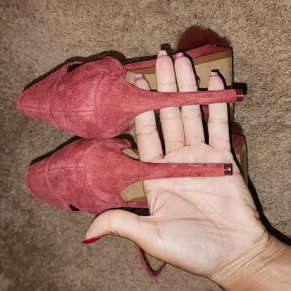 🎄🎄NWOT MICHAEL MICHAEL KORS OPEN TOE FUR HEELS - Picture 5 of 9